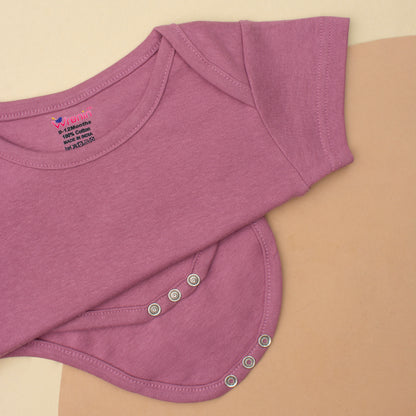 Romper Half Sleeve Plain - Berry bliss