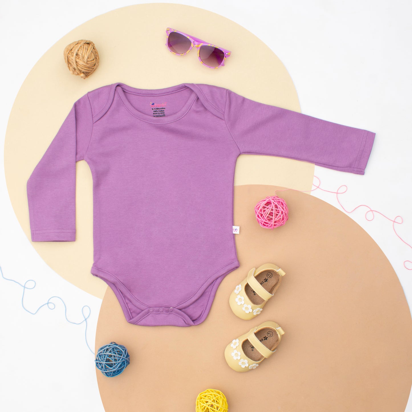 Romper Full Sleeve Plain - Lavender Luxe