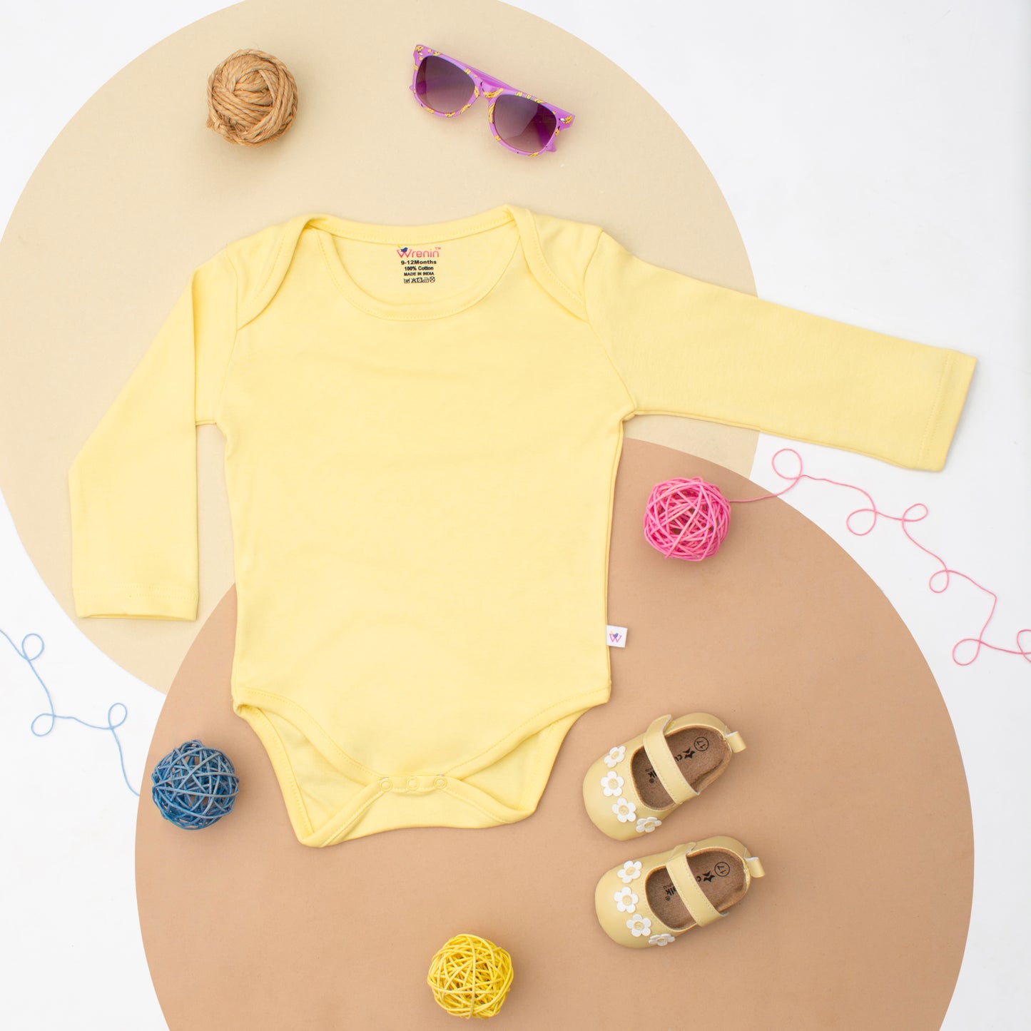 Romper Full Sleeve Plain - Buttercup Bliss