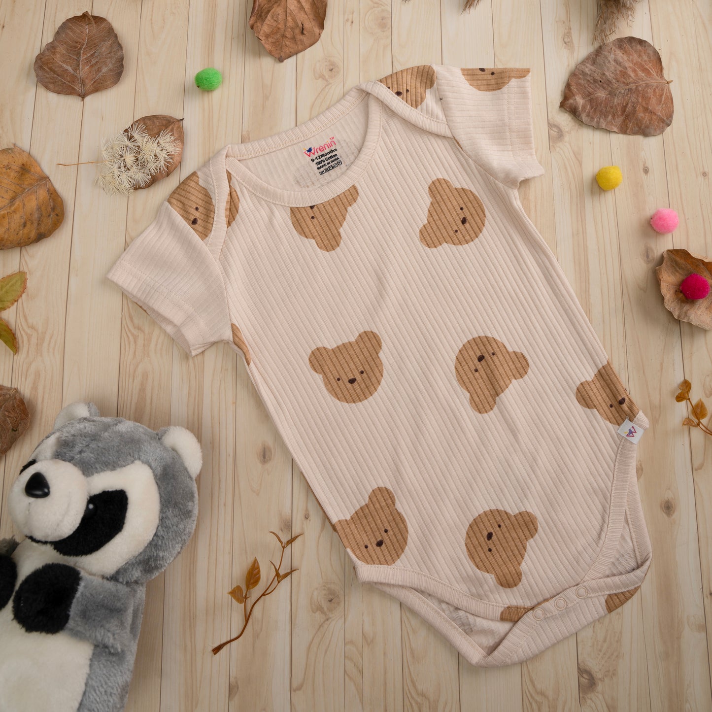 Romper Half Sleeve Printed - Snuggle Bear