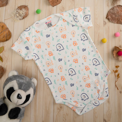 Romper Half Sleeve Printed - Cuddle Safari