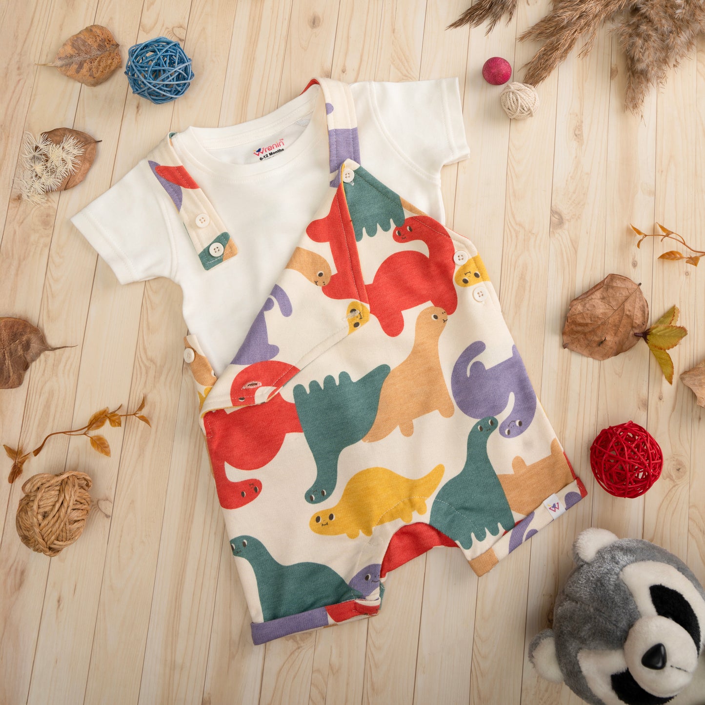 Rainbow Roars - Dungree Set
