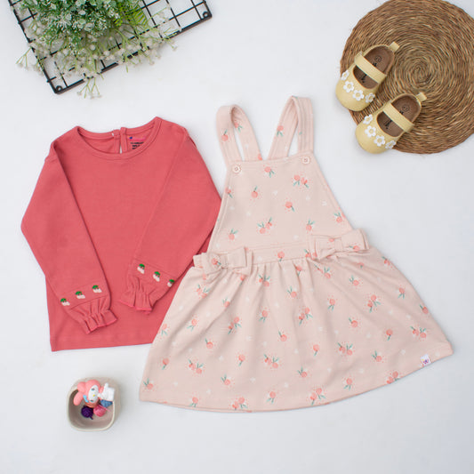 Peachy Petals - Pinny Set