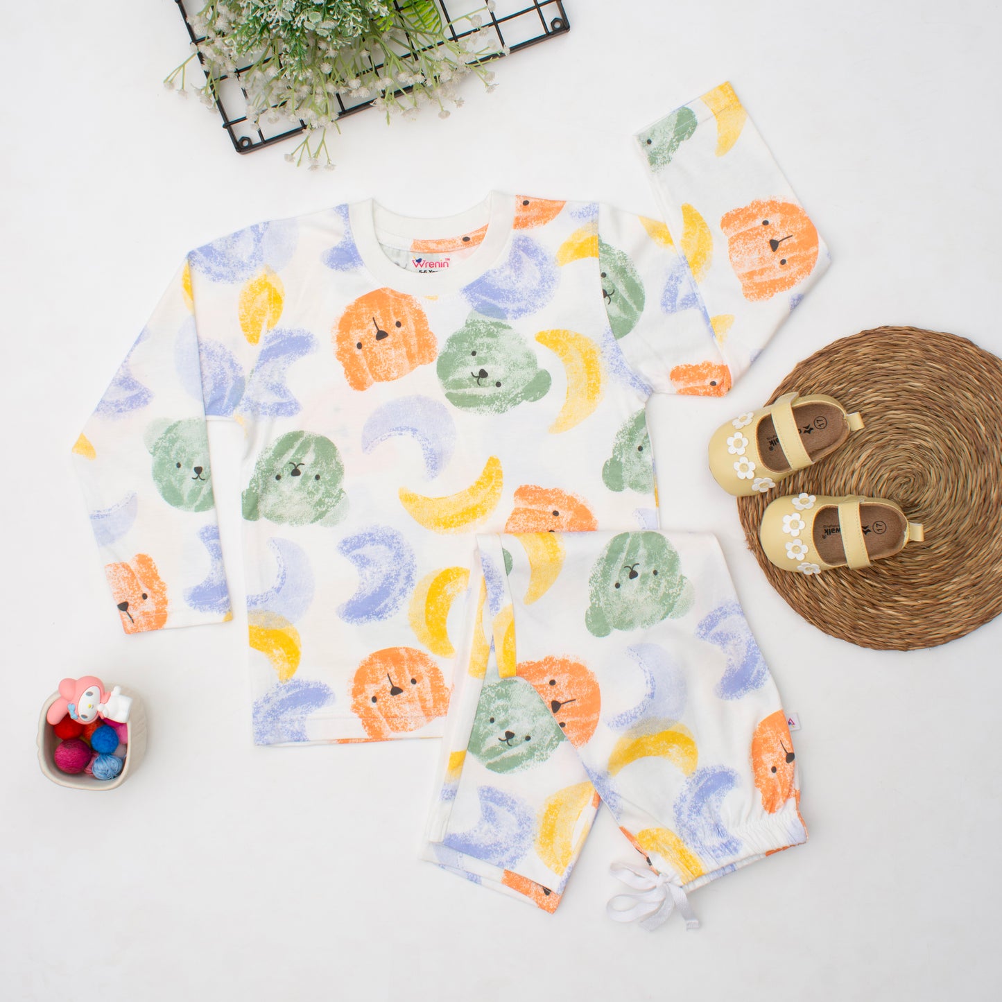 Bear & Moon Serenade - Coord Set Full sleeve