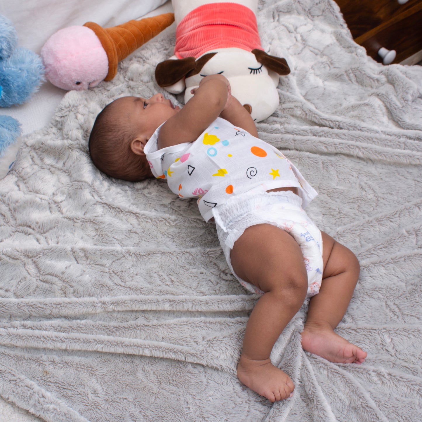 Muslin Jabla Button Sleeveless - Geo Play