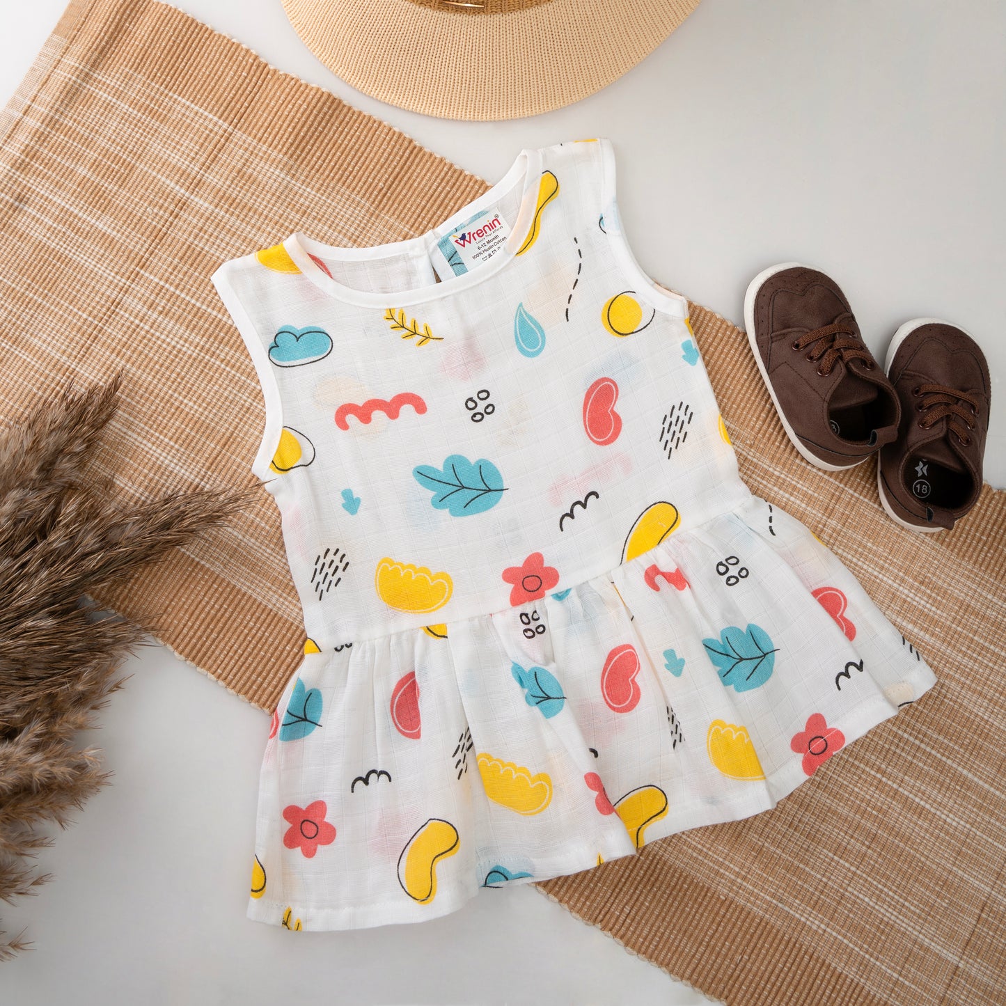 MUSLIN-FROCK-FRILL BOTTOM-SUNNY SCRIBBLES