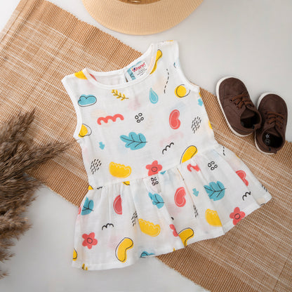 MUSLIN-FROCK-FRILL BOTTOM-SUNNY SCRIBBLES