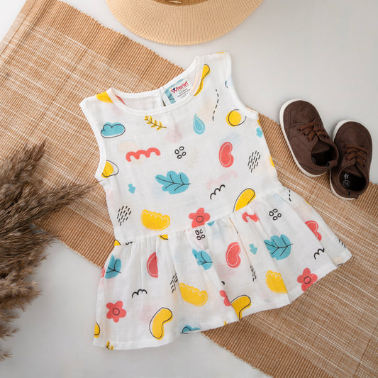 MUSLIN-FROCK-FRILL BOTTOM-SUNNY SCRIBBLES
