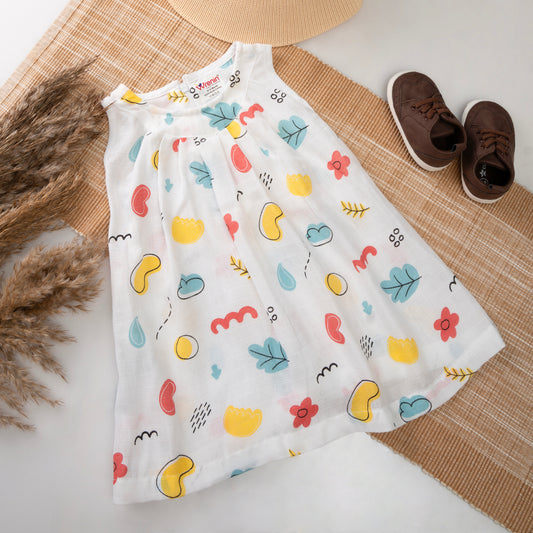 Muslin Frock Frill zip - Sunny Scribbles