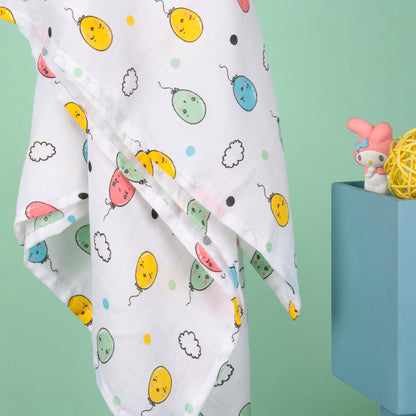 MUSLIN SWADDLE - FLOTING SMILES