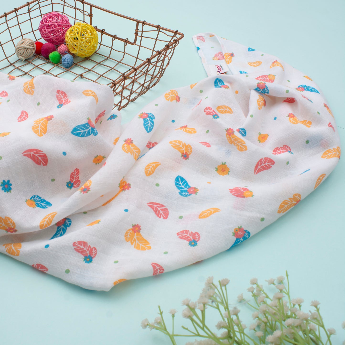 MUSLIN-BATH-TOWEL-LEAFY LULLABY