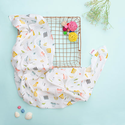 MUSLIN-BATH-TOWEL-WANDER WHEELS
