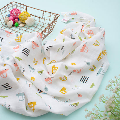 MUSLIN-BATH-TOWEL-WANDER WHEELS