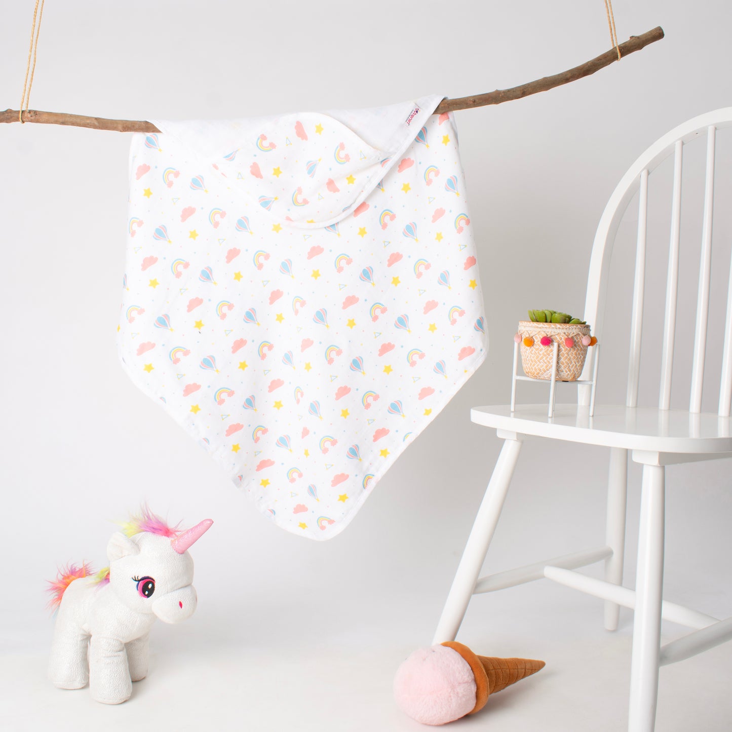 MUSLIN-HOODED-TOWEL-SKY SERENADE
