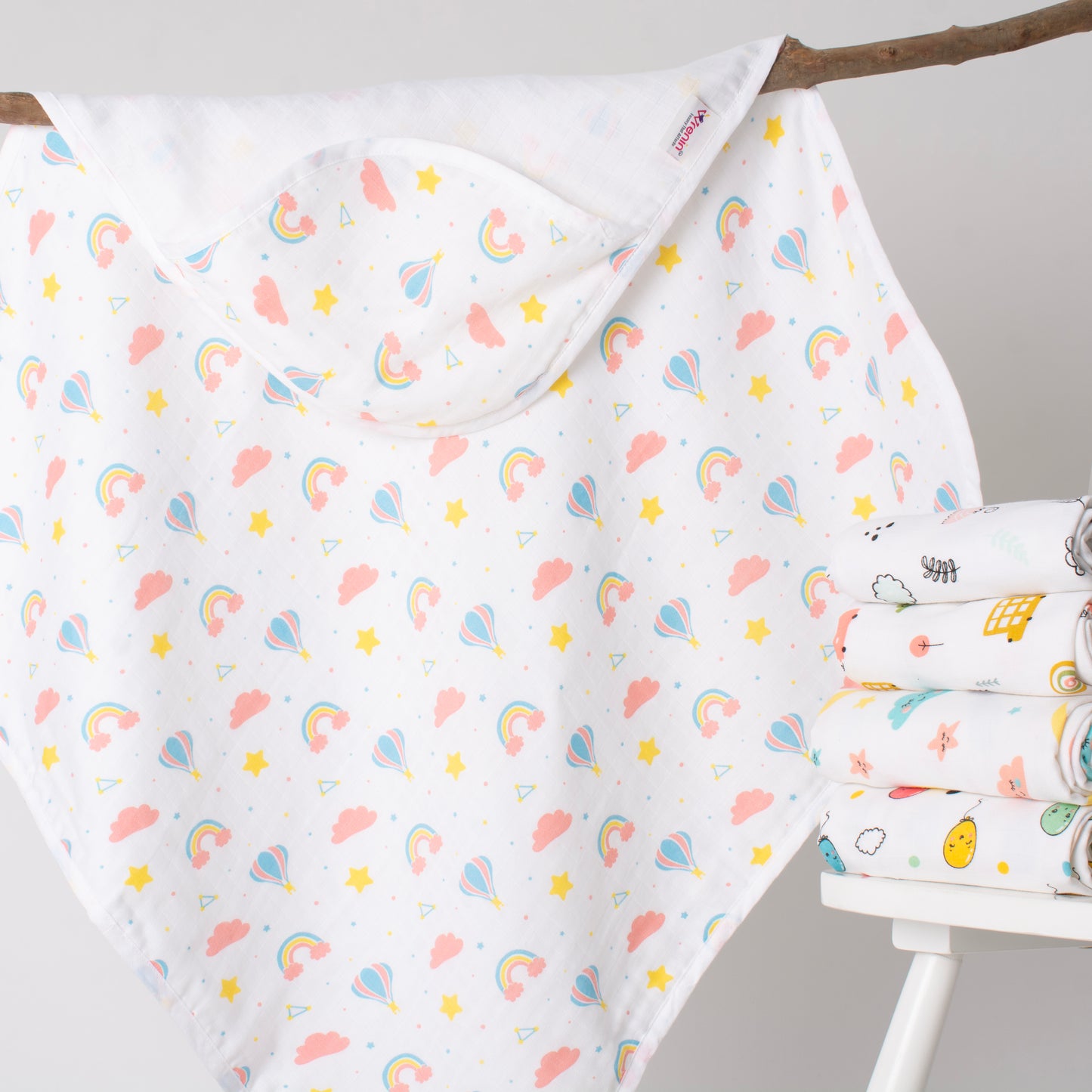 MUSLIN-HOODED-TOWEL-SKY SERENADE