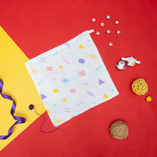 MUSLIN-WIPES WITH LOOP -COLOR POP GEOMETRY