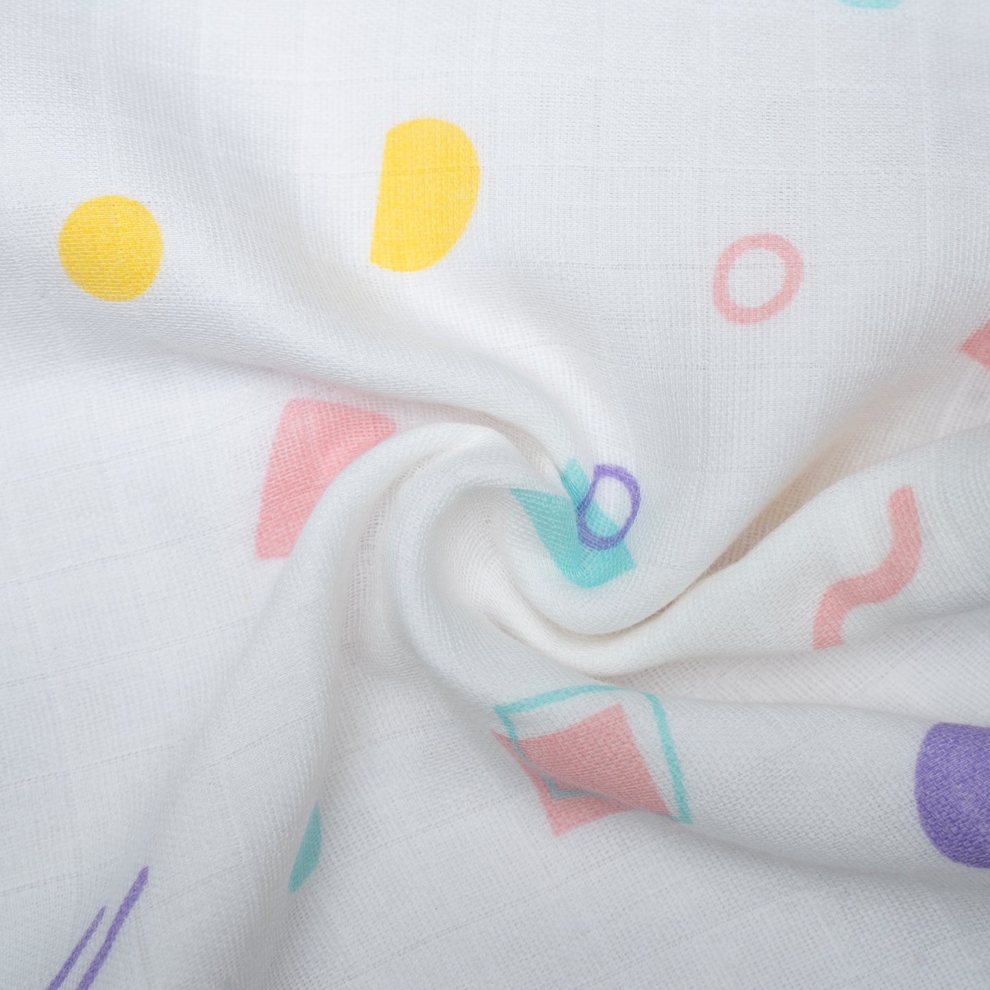 MUSLIN-WIPES WITH LOOP -COLOR POP GEOMETRY