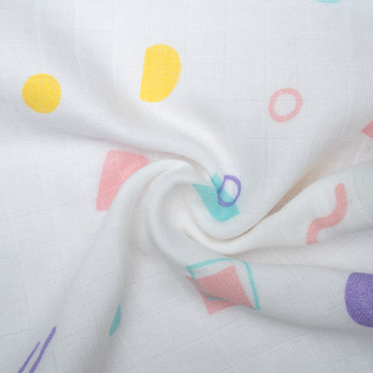 MUSLIN-WIPES WITH LOOP -COLOR POP GEOMETRY