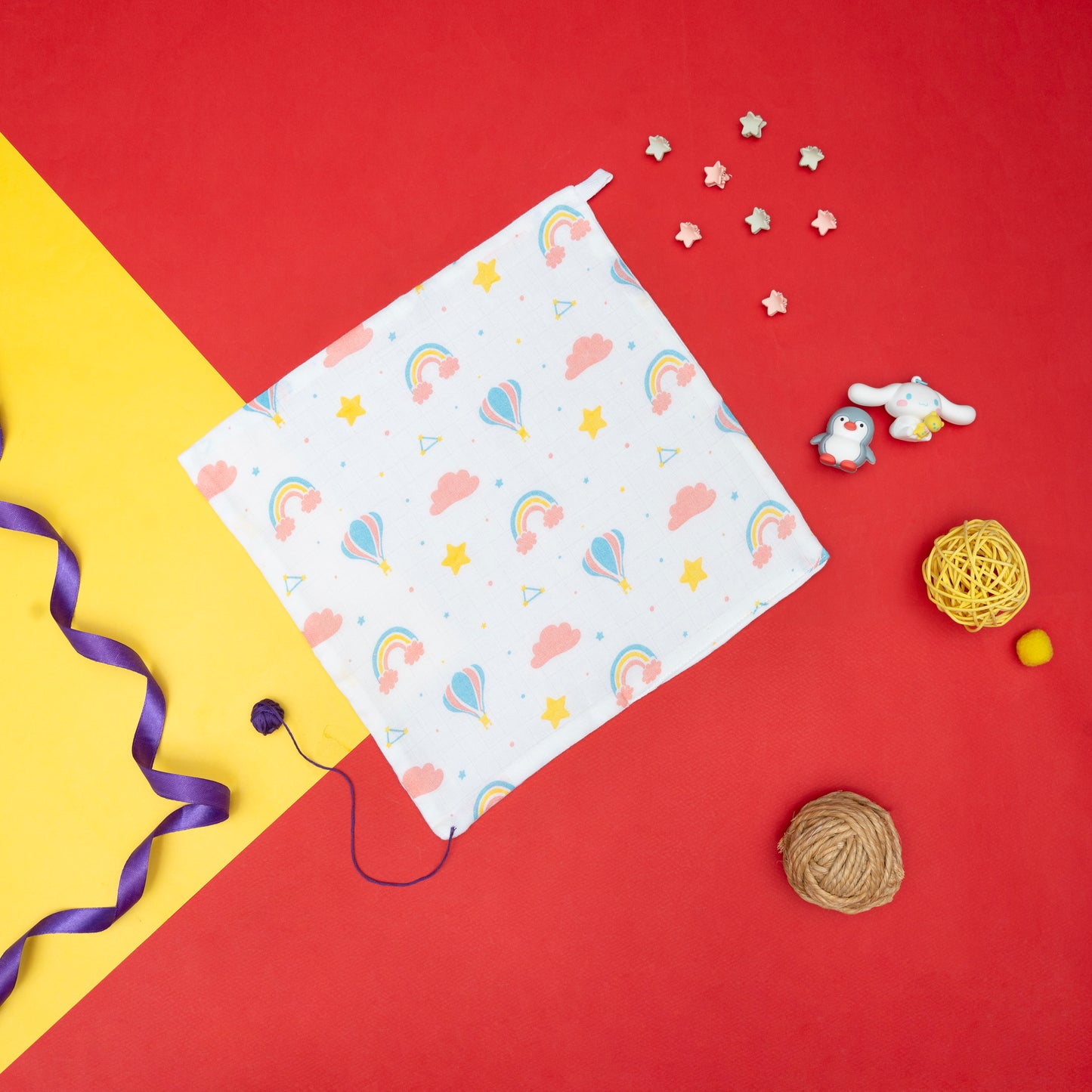 MUSLIN-WIPES WITH LOOP -SKY SERENADE