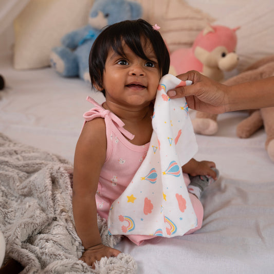 MUSLIN-WIPES WITH LOOP -SKY SERENADE