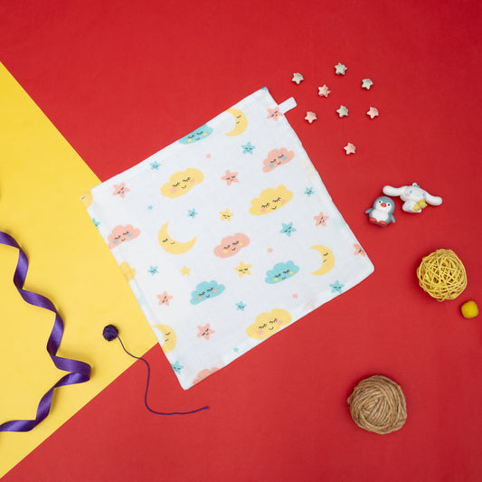 MUSLIN-WIPES WITH LOOP -TWINKLE TIDES