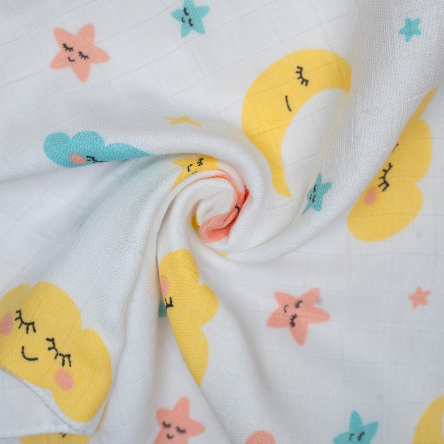 MUSLIN-WIPES WITH LOOP -TWINKLE TIDES