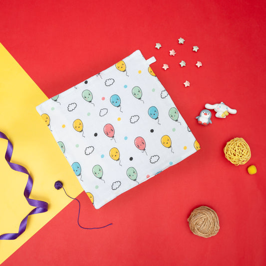 MUSLIN-WIPES WITH LOOP - FLOTING SMILES