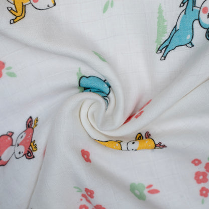 MUSLIN-WIPES WITH LOOP - FLOTING SMILES