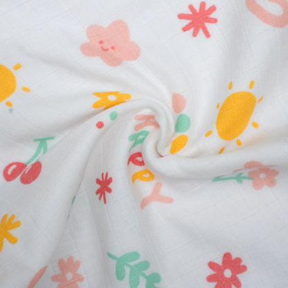 MUSLIN-WIPES WITH LOOP - FLOTING SMILES