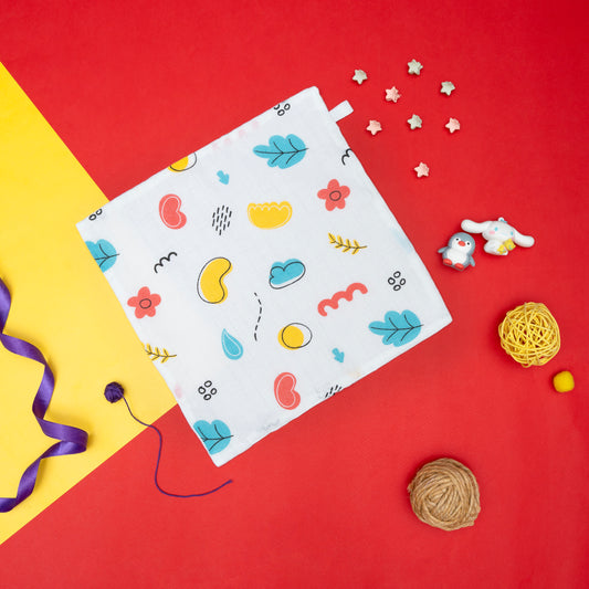 MUSLIN-WIPES WITH LOOP - SUNNY SCRIBBLES