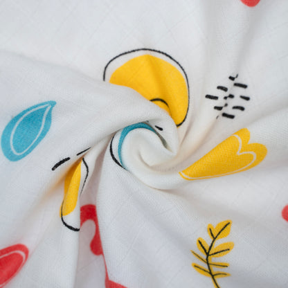 MUSLIN-WIPES WITH LOOP - FLOTING SMILES