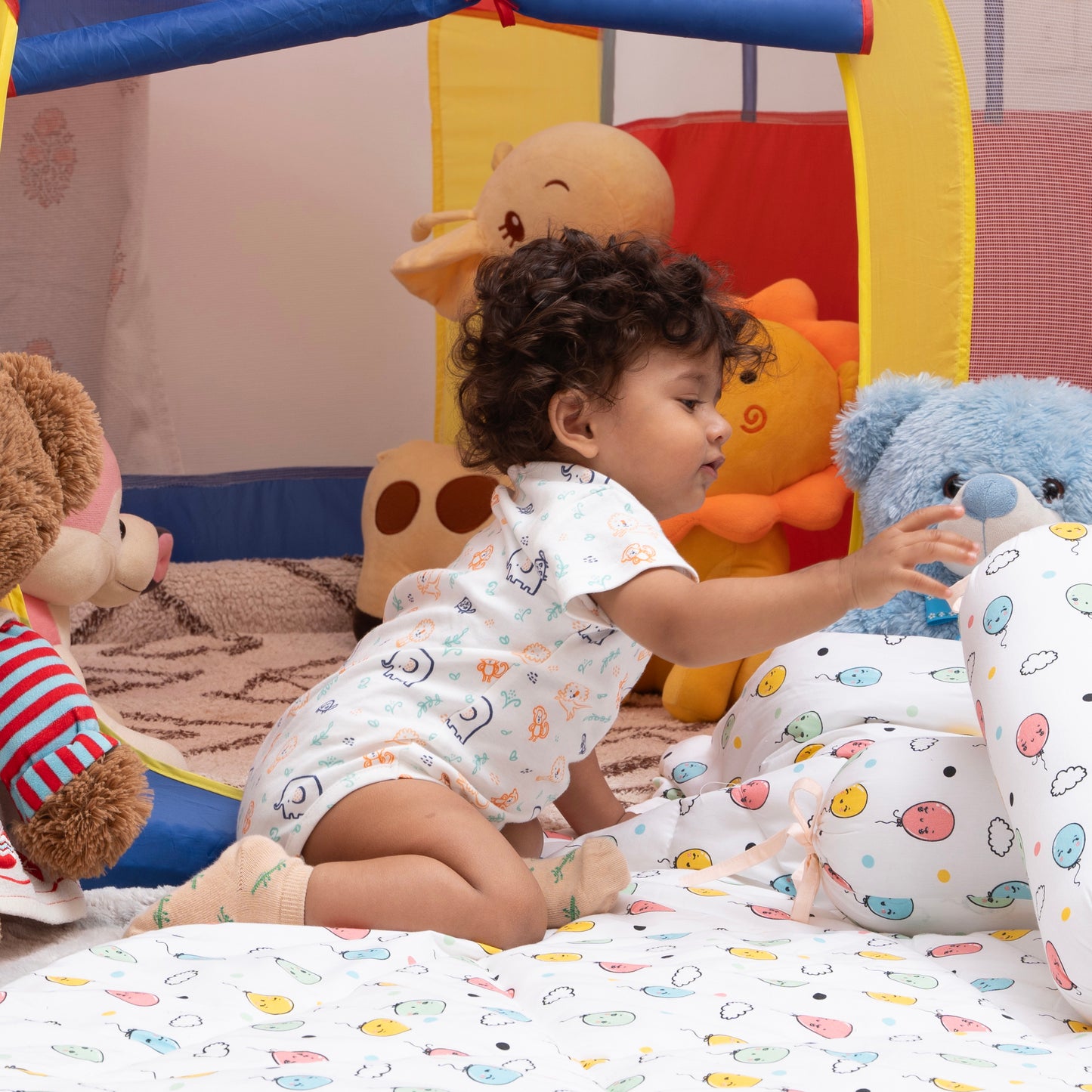 COTTON-QUILTED-MATRESS&BOLSTERS- FLOTING SMILES