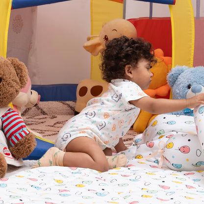 COTTON-QUILTED-MATRESS&BOLSTERS- FLOTING SMILES
