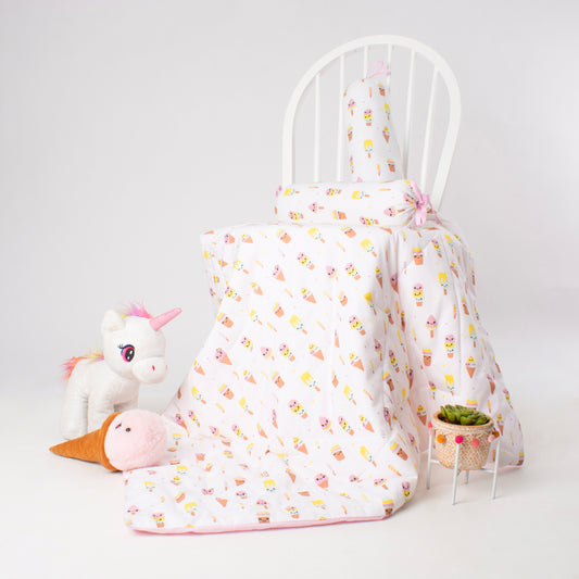 COTTON-QUILTED-MATRESS&BOLSTERS - SUGAR SPRINKLE SLUMBER