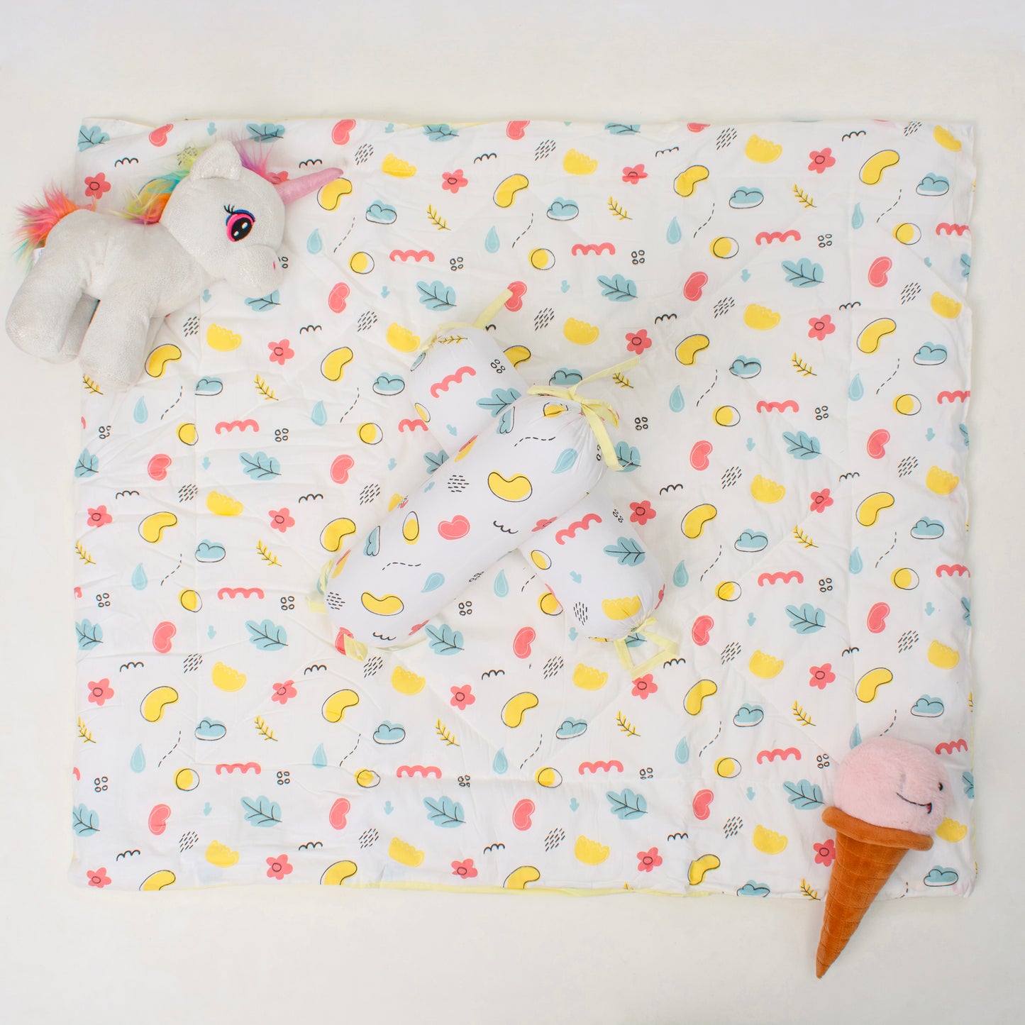 COTTON-QUILTED-MATRESS&BOLSTERS- SUNNY SCRIBBLES