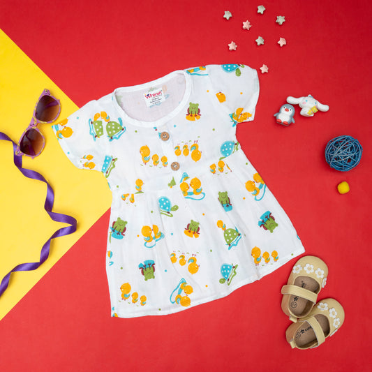 BAMBOO + ORGANIC - MUSLIN - FROCK SLEEVE - HOP & SPLASH