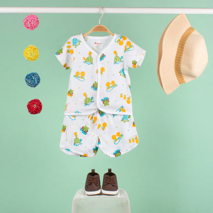 BAMBOO + ORGANIC - MUSLIN - HALF SLEEVE SHORTS SET - HOP & SPLASH
