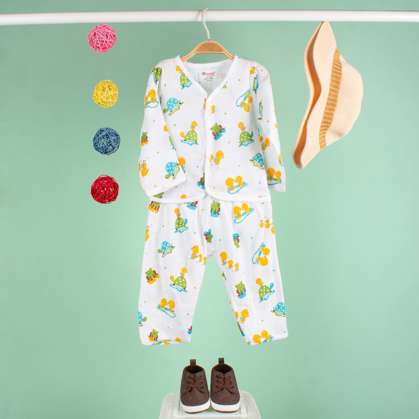 BAMBOO + ORGANIC - MUSLIN - FULL SLEEVE PANT SET - HOP & SPLASH