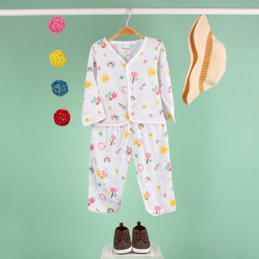 BAMBOO + ORGANIC - MUSLIN - FULL SLEEVE PANT SET - FLUTTER & BLOOM