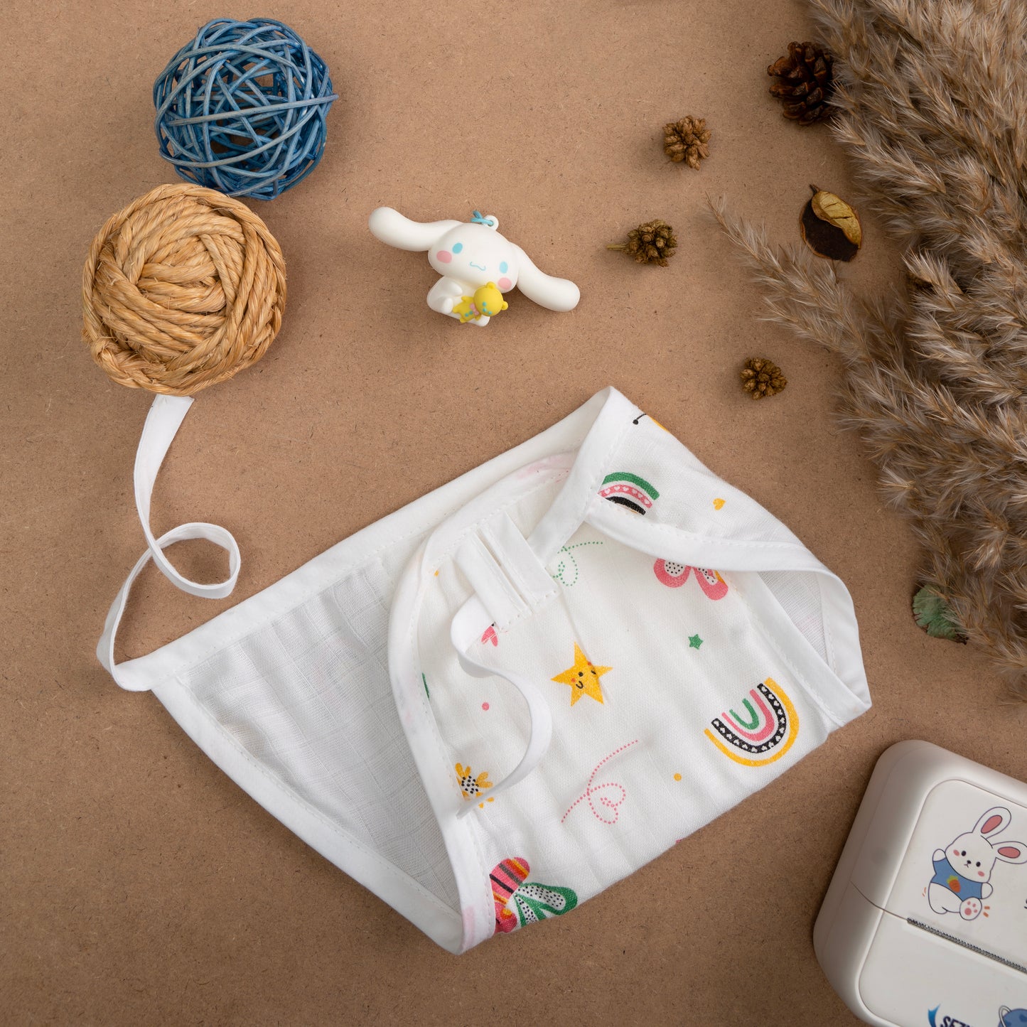 BAMBOO + ORGANIC - MUSLIN - NAPPY - FLUTTER & BLOOM
