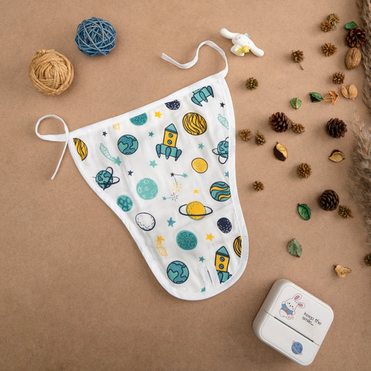 BAMBOO + ORGANIC - MUSLIN - NAPPY - SPACE CADET