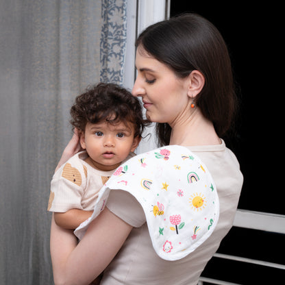 BAMBOO + ORGANIC - MUSLIN - BURP CLOTH - FLUTTER & BLOOM