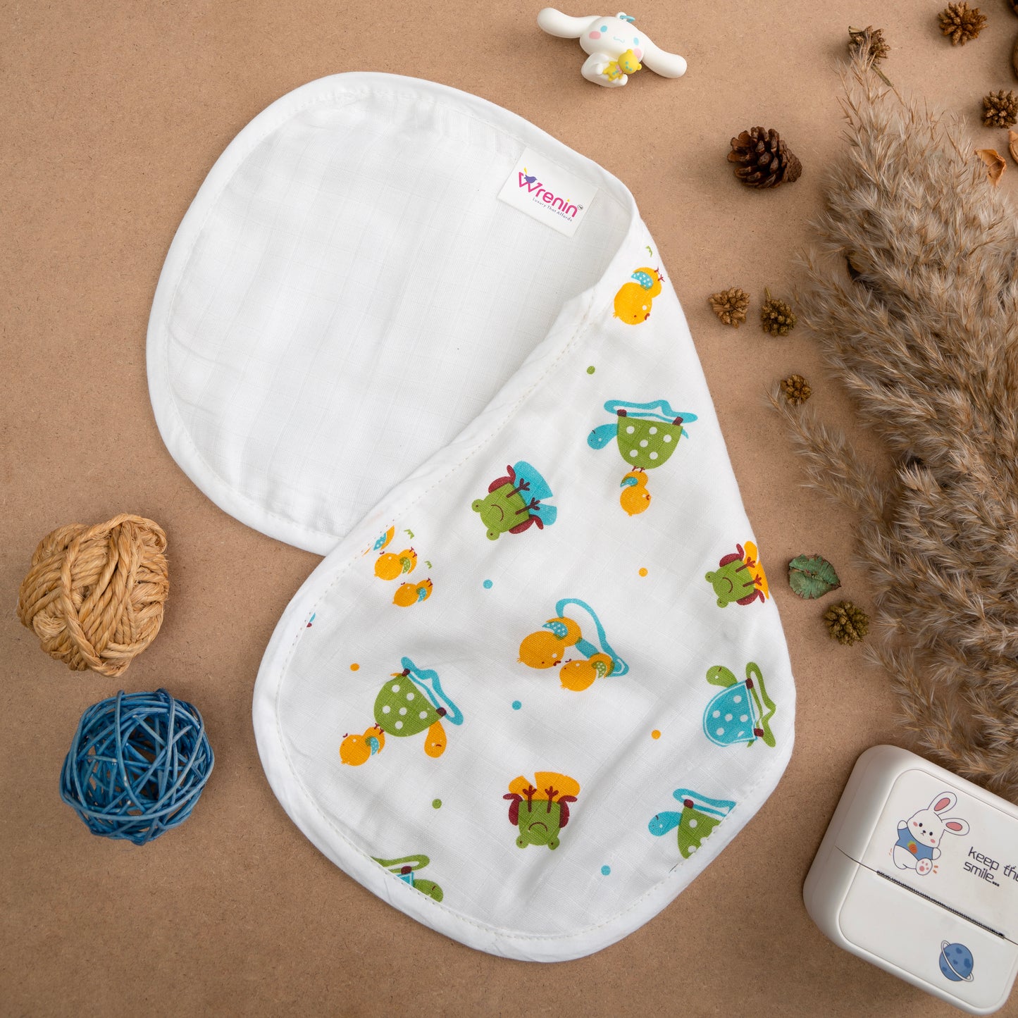 BAMBOO + ORGANIC - MUSLIN - BURP CLOTH - HOP & SPLASH