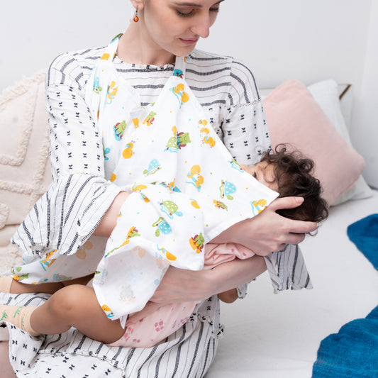 BAMBOO + ORGANIC - MUSLIN - FEEDING APRON - HOP & SPLASH