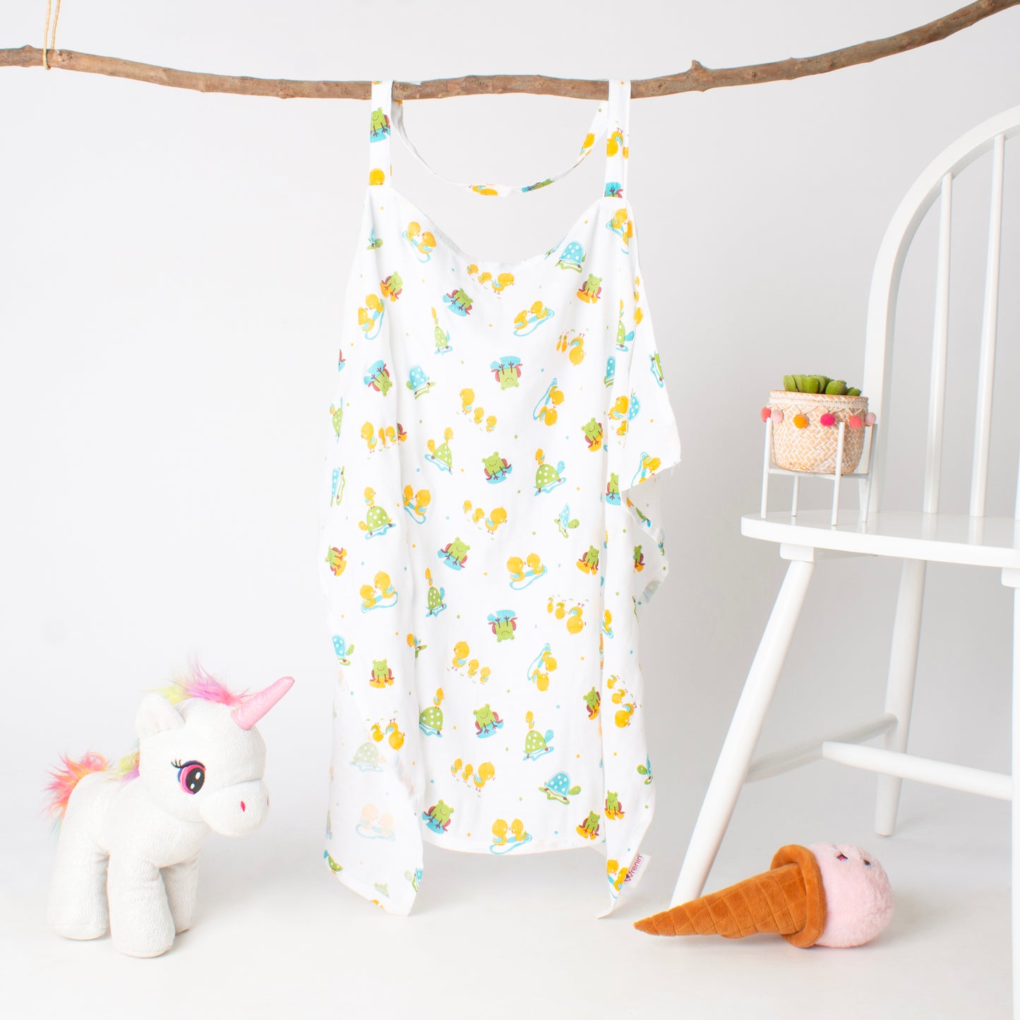 BAMBOO + ORGANIC - MUSLIN - FEEDING APRON - HOP & SPLASH
