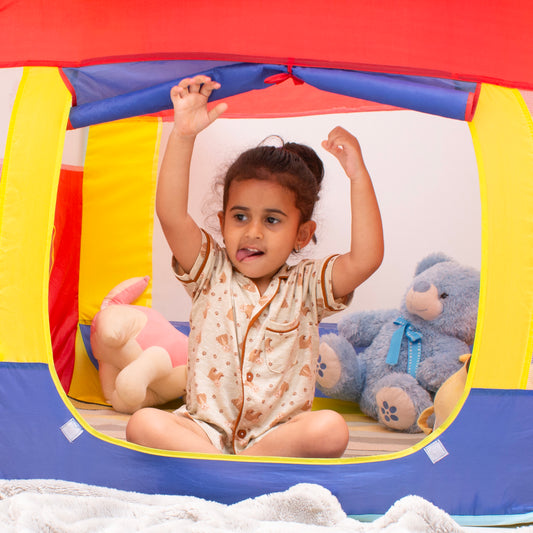 KIDS NIGHT SUITS TOP & SHORTS - SOMNIUM BEARIS CLOAK