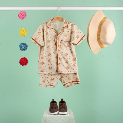 KIDS NIGHT SUITS TOP & SHORTS - SOMNIUM BEARIS CLOAK