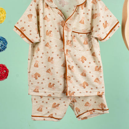 KIDS NIGHT SUITS TOP & SHORTS - SOMNIUM BEARIS CLOAK