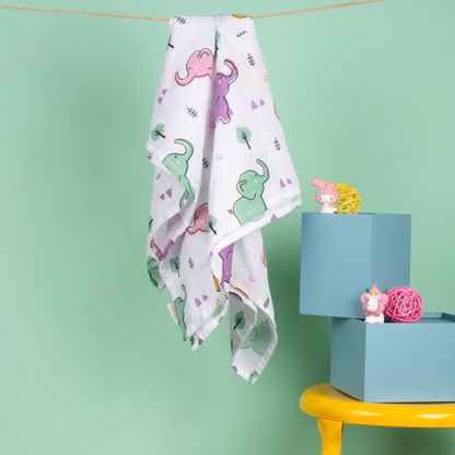Muslin SWADDLE - Happy Tuskers