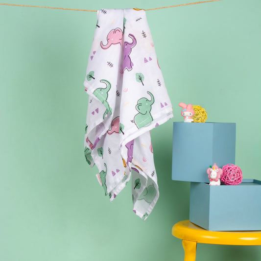 Muslin SWADDLE - Happy Tuskers